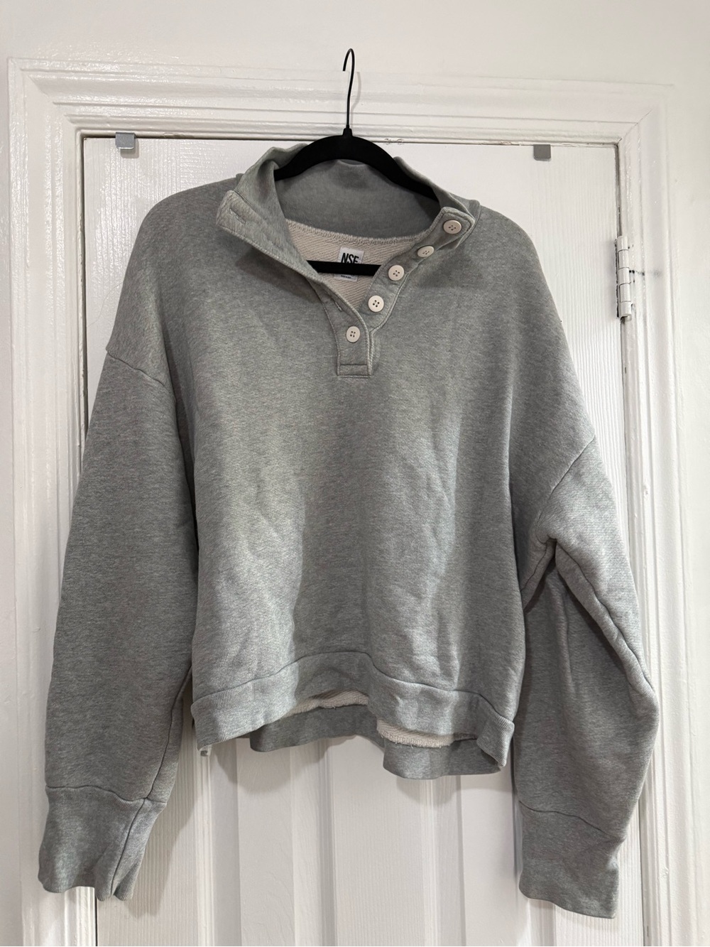 NSF sweatshirt quarter button up